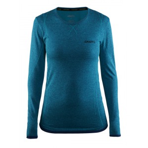 Dámské triko Craft Active Comfort dl.rukáv modrá melír