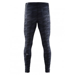 Pánské kalhoty Craft Mind Tights černá vzor