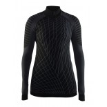 Dámské triko Craft Active Intensity se zipem černá s bílou