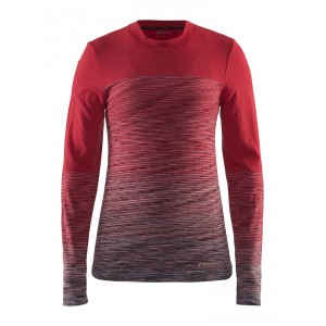 Dámské triko Craft Wool Comfort červená vzor