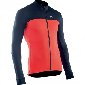 Pánský cyklodres Northwave Force 2 Jersey LS černá s červenou