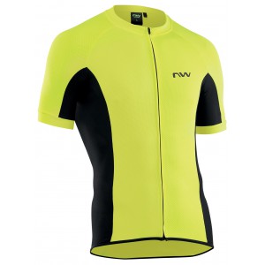 Pánský cyklodres Northwave Force Full Zip Jersey žlutá reflexní