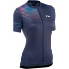 Dámský cyklodres Northwave Origin Jersey Short Sleeve černá s fialovou