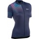 Dámský cyklodres Northwave Origin Jersey Short Sleeve černá s fialovou