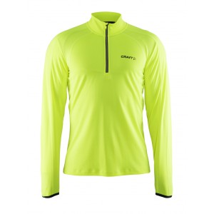 Pánský polorolák Craft Facile Pullover žlutá reflexní