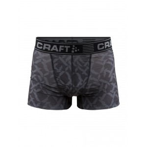 Pánské boxerky Craft Greatness 3" černá s potiskem