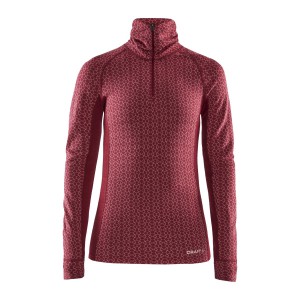 Dámské triko Craft Merino 240 se zipem červená