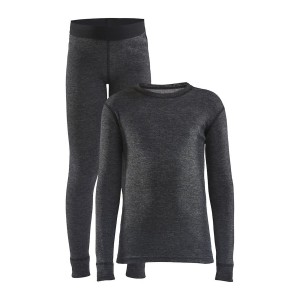 Dětský set Craft Core Wool Merino Junior černá