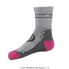 Dětské ponožky Progress Kids Bamboo Sox šedá s růžovou