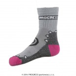 Dětské ponožky Progress Kids Bamboo Sox šedá s růžovou