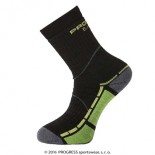 Ponožky Progress Trail Bamboo černá se zelenou