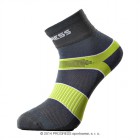 Ponožky Progress Cycling šedá se zelenou