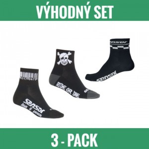 Sensor ponožky Race 3-pack černá