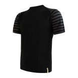 Pánské triko Sensor Merino Active kr.rukáv černá se šedou
